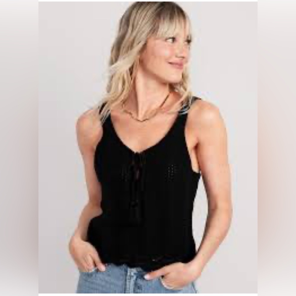 NWT Tie-Front Sweater Tank Top